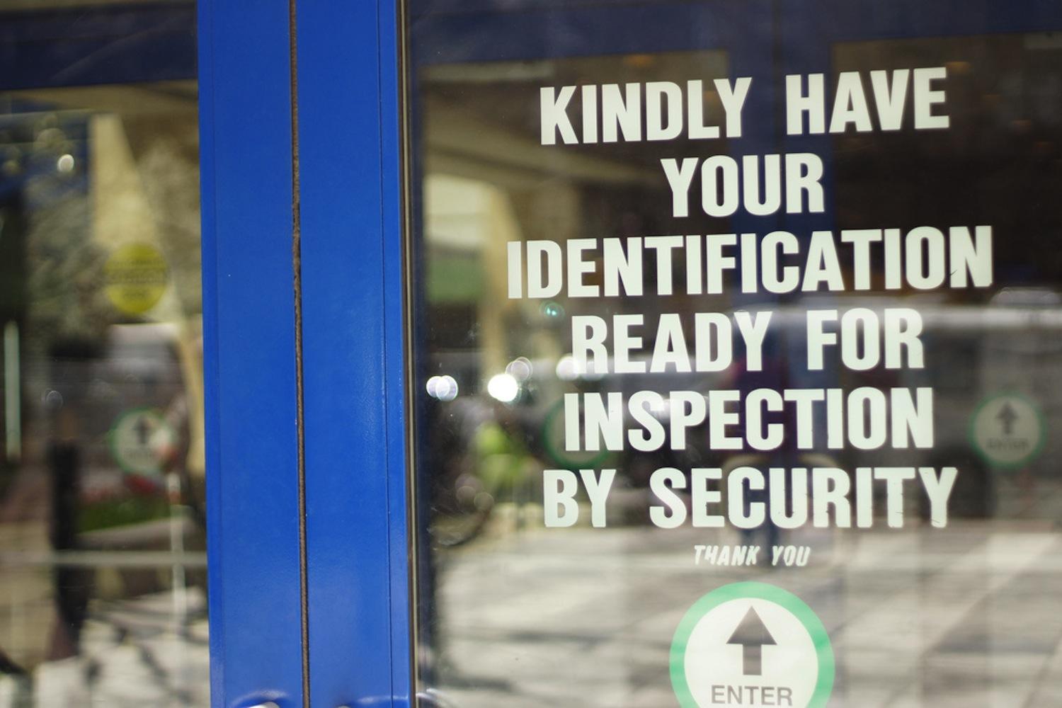 Security measures at Fordham College at Lincoln Center include having to show an school ID at every entrance of McMahon and Lowenstein. (Tavy Wu/The Observer)