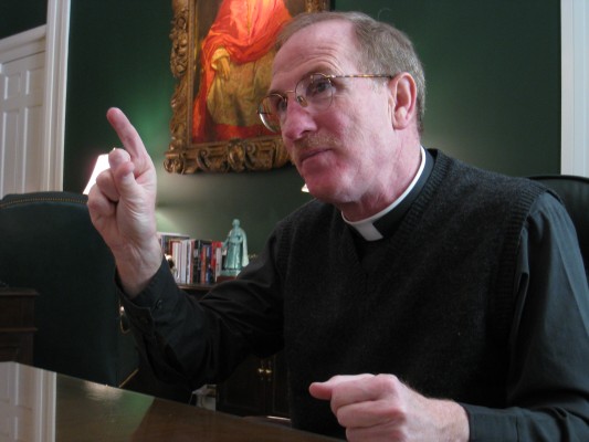 Joseph M. McShane, S.J gave his reactions to comments from Pope Francis. (Lisa Spiteri/The Observer) 