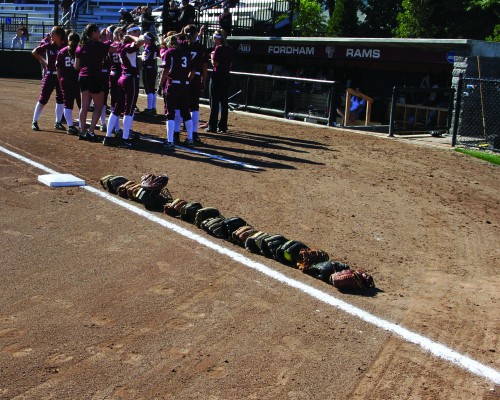 The softball team started their season off in Orlando, Fla. with a 2-1 record. (Courtesy of Fordham Sports)