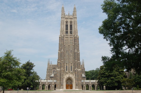 The centerpiece of the highly ranked Duke university is the Duke Chapel. (Courtesy of Siuki Wong via Flickr)