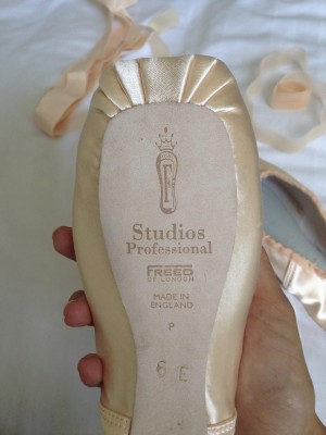 The pointe shoes I bought. The original Freed store (PHOTO COURTESY OF SYDNEY THORNELL)