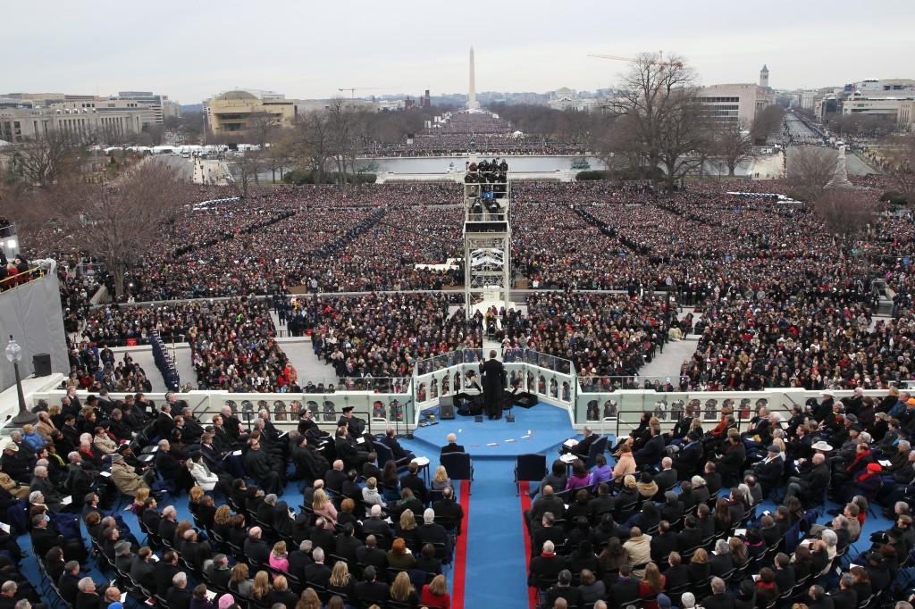 President Barack Obama delivers his inauguration speech during his second inauguration at the West Front of the U.S. Capitol in Washington, D.C., January 21, 2013. (Alex Garcia/Chicago Tribune/MCT)