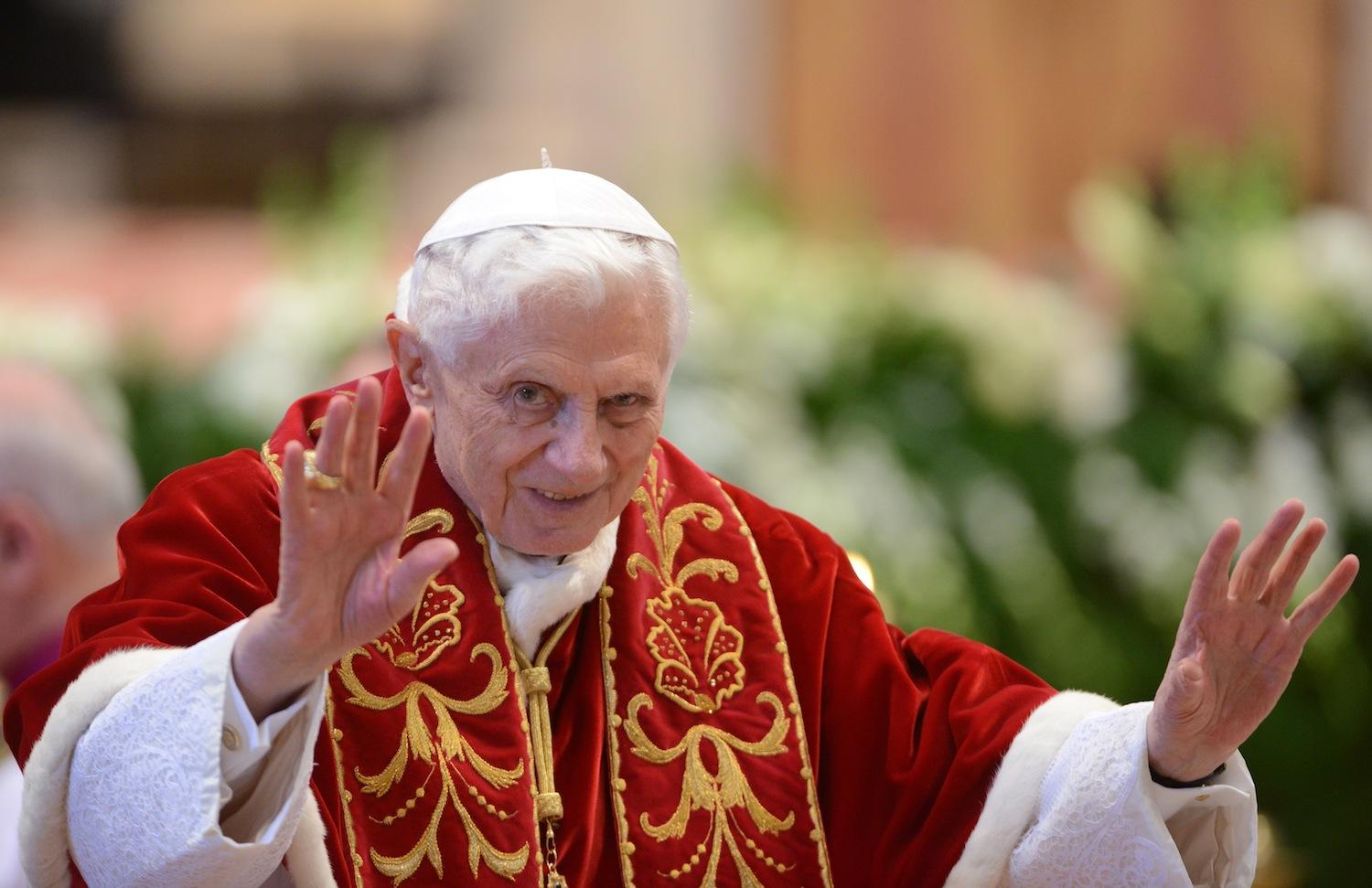 Pope Benedict XVI attends a ceremony to mark the 900th birthday of the Knights of Malta, Feb. 9, 2013. (Eric Vandeville/Abaca Press/MCT)