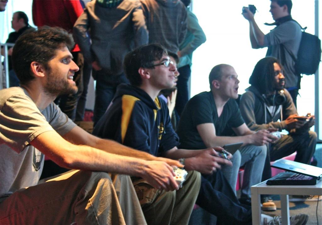 Gamers at the (Nick Milanes/The Observer)