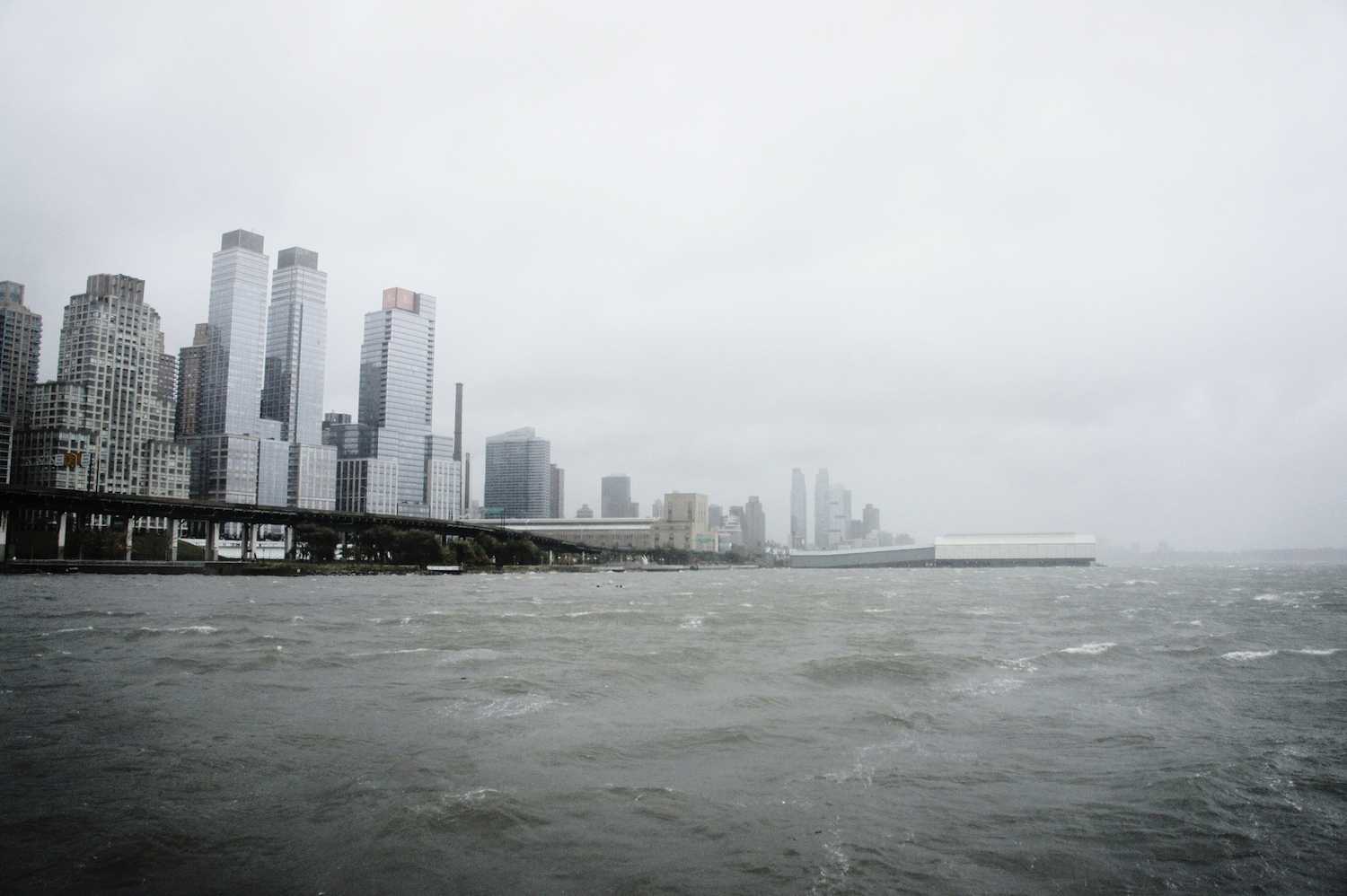 As Hurricane Sandy approached the East Coast and New York City on Oct. 29, here pictured around 2 p.m. at Riverside Park looking at the Hudson River, Fordham residents and commuters bunkered down and prepared for possible flooding and power outages.