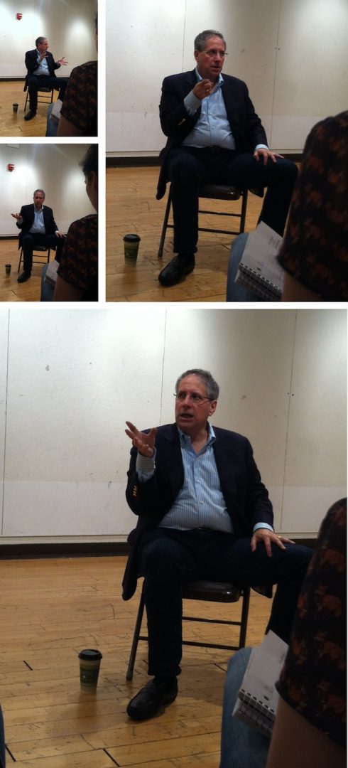 Peter Marks, theater critic for The Washington Post, spoke with students on April 16 in Franny's Space. (Ludovica Martella/The Observer)