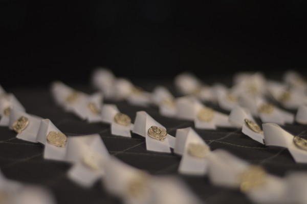 Awards await their recipients at the 2013 Senior Leadership Awards ceremony. (Ian McKenna/The Observer