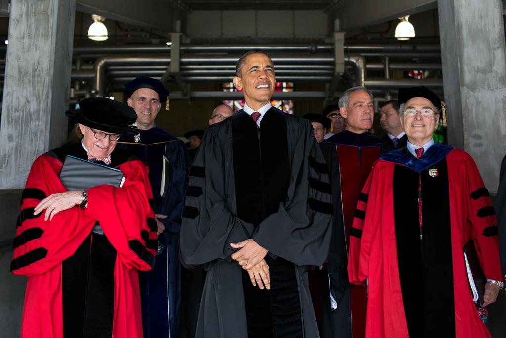 President Obama attends the Ohio State University commencement ceremonies. (Courtesy of The Whitehouse)