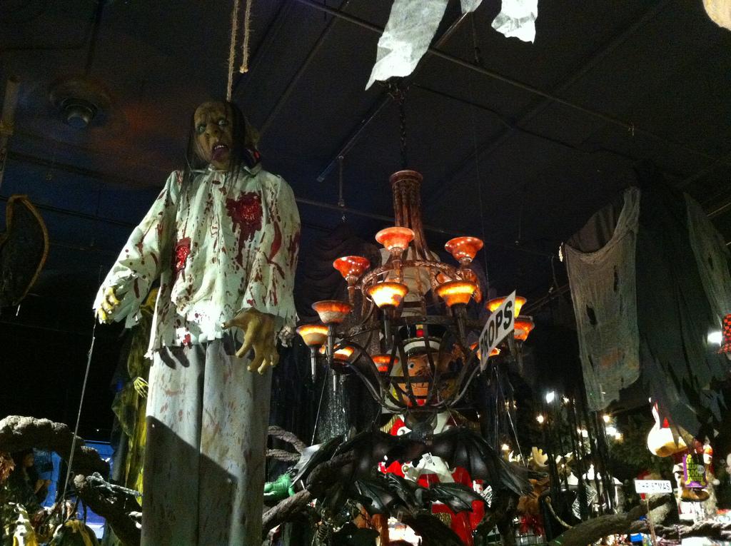 Bloody props are some of the common sights you see within Halloween superstore Halloween Adventure. (Paulina Tam/The Observer)