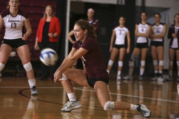 Maria Rodenberg, FCRH ‘14, at a game on September 27, 2013. (Melanie Chamberlain/The Observer)