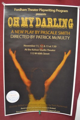 Found throughout the halls of FCLC, a poster for Pascale Smith's play, Oh My Darling. In the same night, Visions of Valerie will be presented, which was written by Torii Pasternak. (Sri Stewart/The Observer)