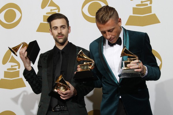 Ryan Lewis & Macklemore won four awards, including Best New Artist, Best Rap Song, and Best Rap Album (Allen J. Schaben via MCT)