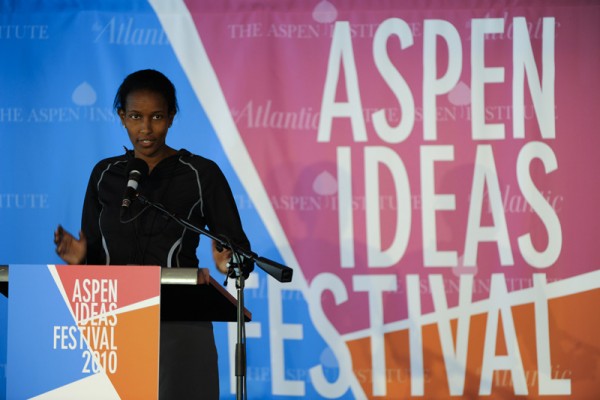 Ayaan Hirsi Ali speaks at the 2010 Aspen Ideas Festival in Aspen, Colorado. (Courtesy Aspen Institute via flickr)