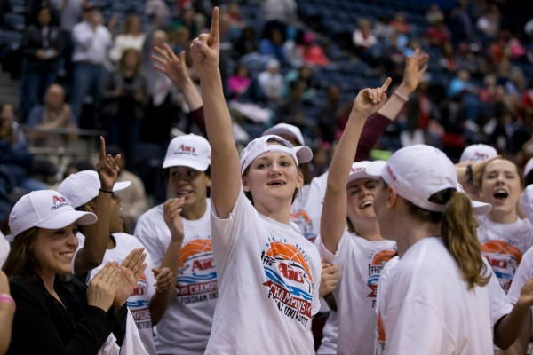Emily Tapio’s playoff run has helped the women’s basketball team will their first ever Atlantic 10 Championship. (Courtesy of Atlantic 10 Conference) 