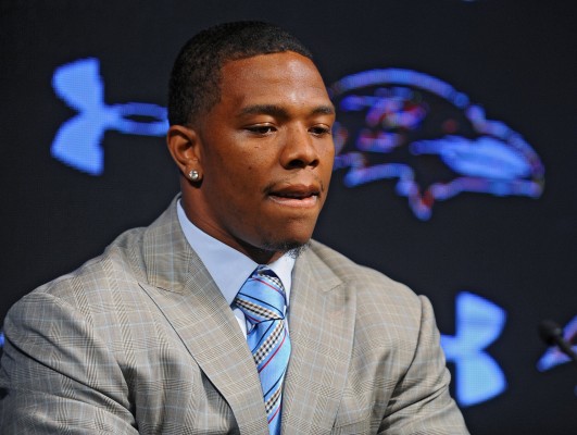 Ray Rice illustrates the relationship between NFL players and violence.