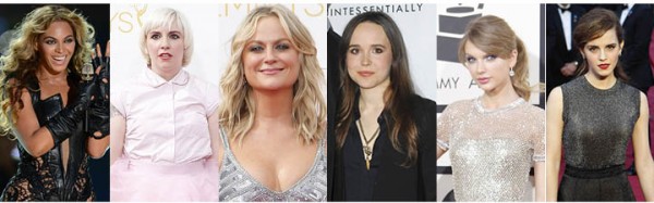Some of the faces of 2014 feminism, from left to right: Beyoncé Knowles, Lena Dunham, Amy Poehler, Ellen Page, Taylor Swift and Emma Watson. (Lionel Hahn / Abaca Press/TNS; Apega/Abaca Press/TNS; Wally Skalij / Los Angeles Times/ TNS)