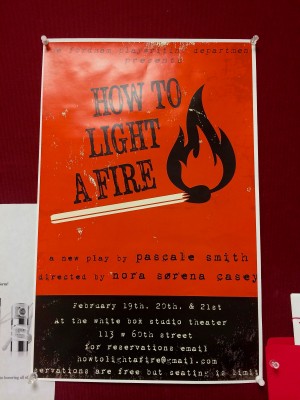 Performances of "How To Light A Fire" start on Thursday, February 19th. (Jessica Hanley/ The Observer)