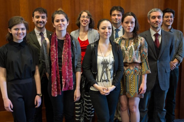 The winners, clockwise from back-left: Frank Sivilli, Rachel Ledeman, Thomas Layman, Michael Grund, Patrick J. Skea, Mary Kate Grenny, Anna Marie Anastasi, Wallis Monday, Samantha Norman.