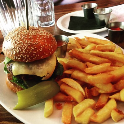 Veggie burger from Cricketer’s (PHOTO COURTESY OF MARLESSA STIVALA)