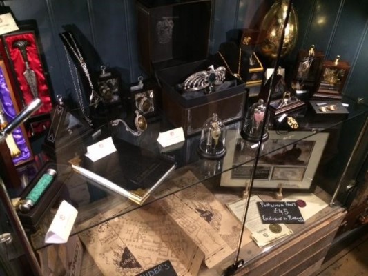 Film replicas in the Platform 9 ¾ store (PHOTO COURTESY OF MARISSA SBLENDORIO)