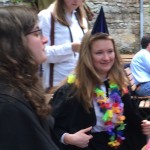 An Oxford student celebrates with her friends after having passed her exam. (PHOTO COURTESY OF ELIZABETH STONE)
