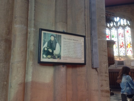 Thomas Cranmer, who was always #TeamAnne, in Christ Church at Oxford University (PHOTO COURTESY OF MARLESSA STIVALA)