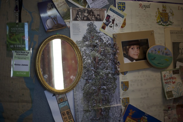Mary Bly's decorations in her office. (PHOTO BY HANA KEININGHAM/ THE OBSERVER)