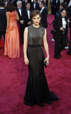 Emma Watson arrives at the 86th annual Academy Awards on Sunday, March 2, 2014, at the Dolby Theatre at Hollywood & Highland Center in Los Angeles. (PHOTO COURTESY OF WALLY SKALIJ/ LOS ANGELES TIMES VIA TNS)