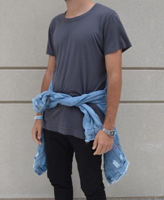 Alan Gelman is a Fordham student who sees no boundaries in fashion. (PHOTO BY KARIN HADADAN/THE OBSERVER)