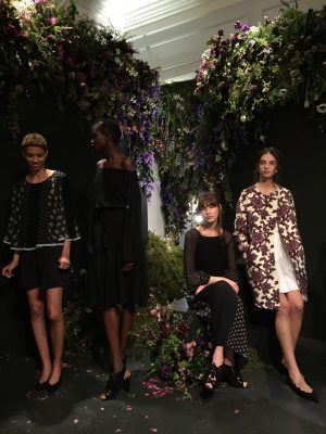 The Club Monaco presentation included floral prints and structured silhouettes. (KARIN HADADAN/THE OBSERVER)