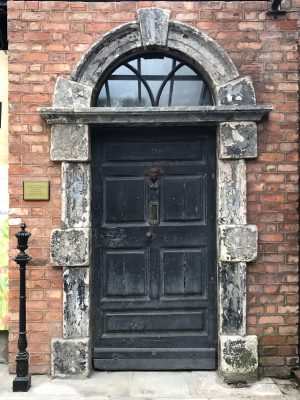 The front door of Number 7 Eccles Street was saved from demolition. (ERIKA ORTIZ/THE OBSERVER)